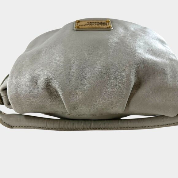 Marc by Jacobs Classic Q Lil Ukita Satchel Top Handle Bag Pebbled Leather Gray - Picture 7 of 14